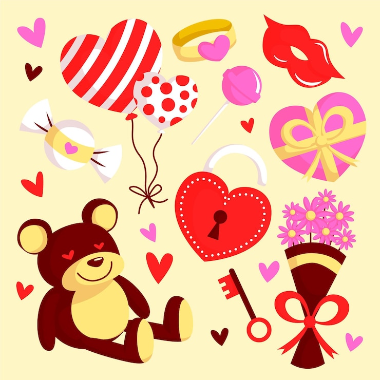 Vector valentine's day element set