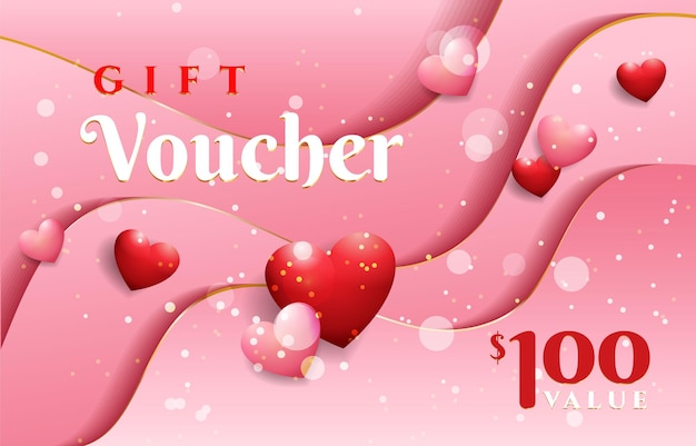 valentine's day gift voucher template