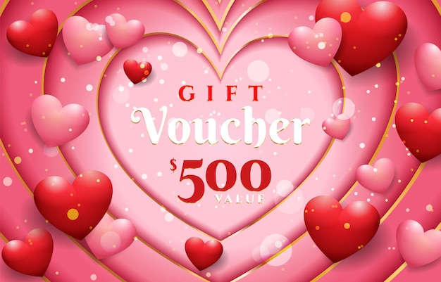 valentine's day gift voucher template