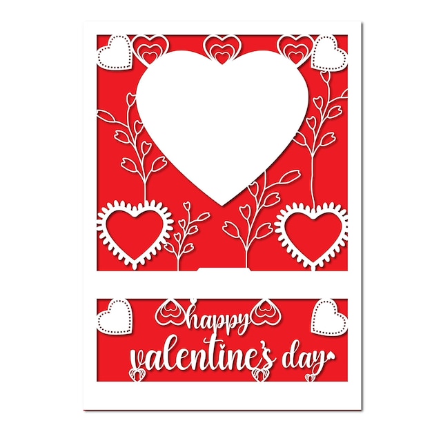 valentine 's day greeting card 2 layer