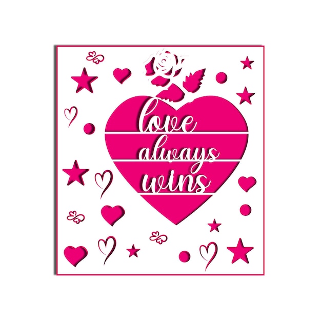 valentine 's day greeting card 2 layer