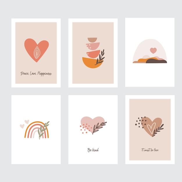Vector valentine's day greeting card collection