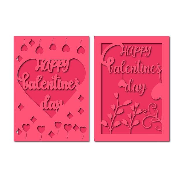 valentine's day greeting card multilayer