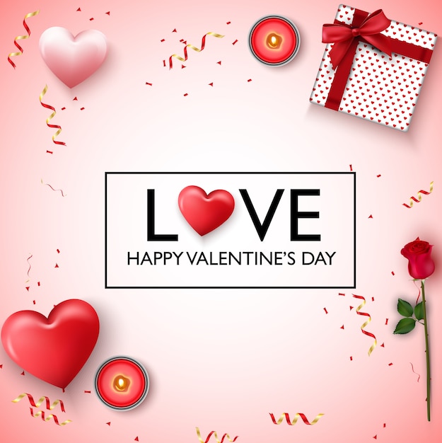 valentine's day greeting theme vector