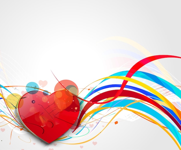 Valentine's day Heart Background, Vector Illustration.