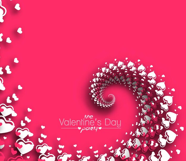 Valentine's day Heart Background, Vector Illustration.