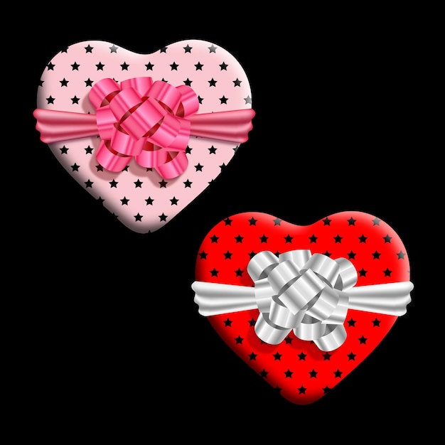 Vector valentine's day heart gift, heart shape design image