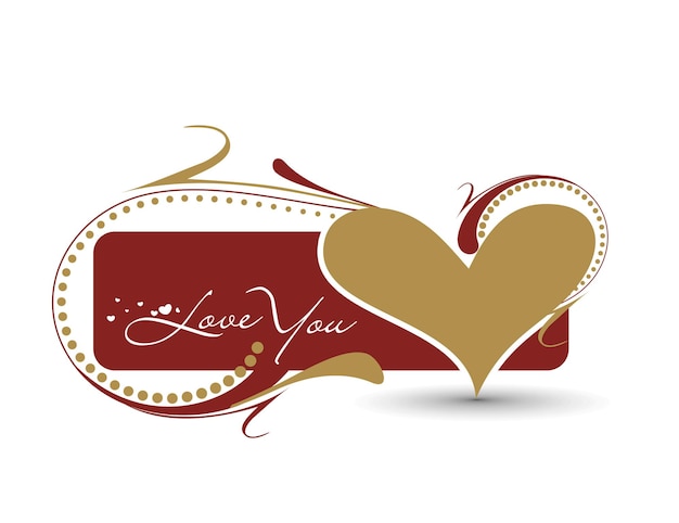 Valentine's day heart logo design, vector illustration.