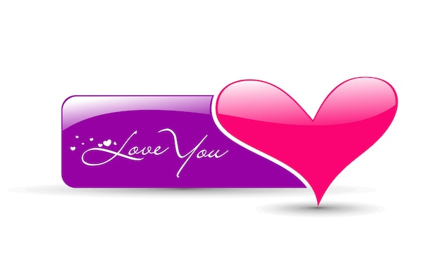 Valentine's day Heart Logo Design, Vector Illustration.