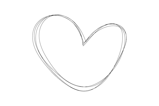 Valentine's Day Heart Love Greeting Card Continuous Editable Line Art Illustratie Patroonontwerp