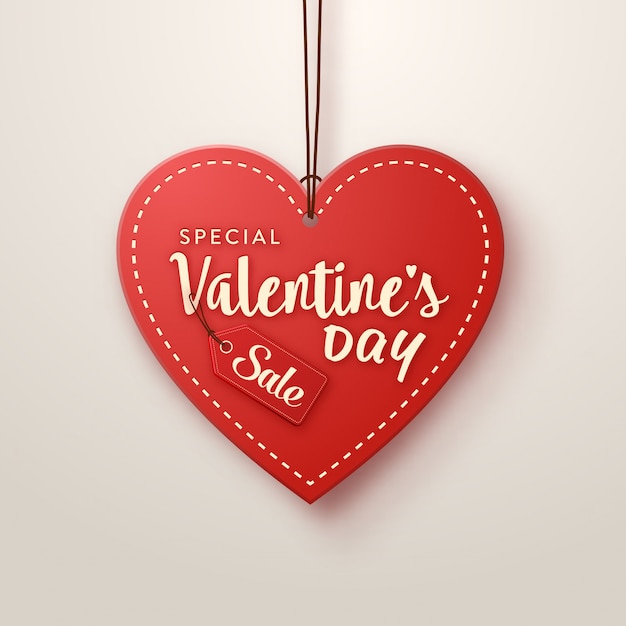 Valentine's day heart shaped sales tag