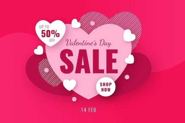 Vector valentine's day heart special offer sale