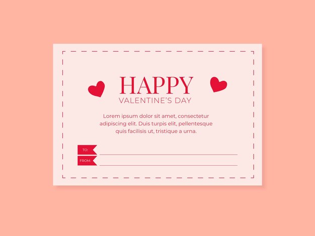 Vector valentine's day horizontal card