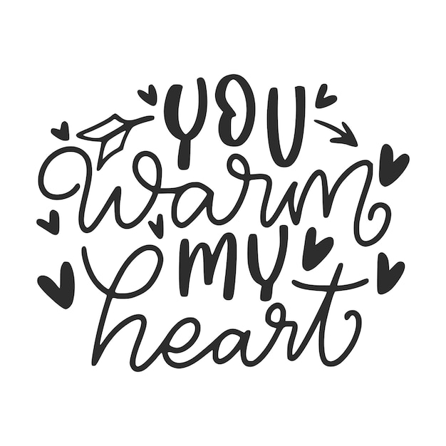 Valentine's Day Lettering Quotes For Printable Poster, Cards, T-Shirt Design, etc.