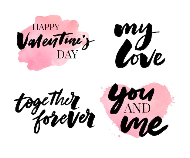 Valentine's day lettering