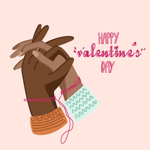 발렌타인 데이 사랑과 2월 14일. 벡터 귀여운 삽화.