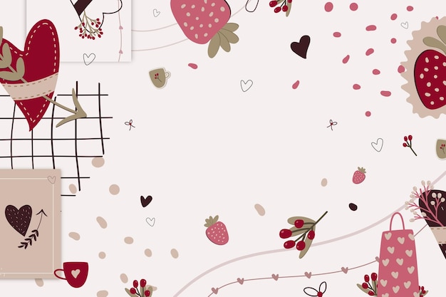 Valentine's day love and feelings background design