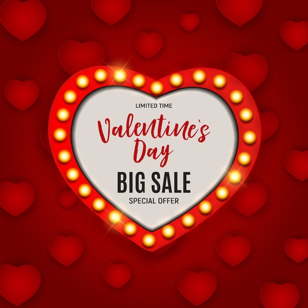 Valentine's day love and feelings sale .  illustration