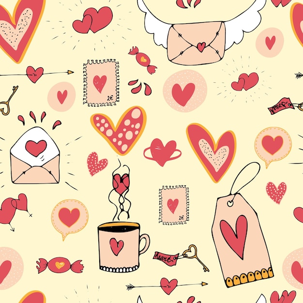 Vector valentine's day pattern