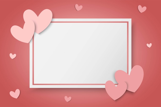 Valentine's day pink background with heart shape