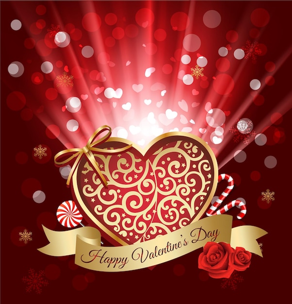 Valentine's day posters set. Vector illustration. 3d red, white and pink hearts with place for text