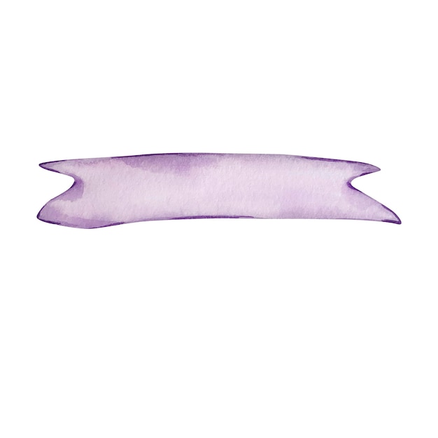 Vector valentine's day purple ribbon banner