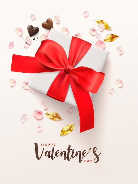 Valentine's day romantic poster background vertical.