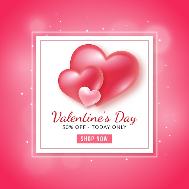 Valentine's day sale background