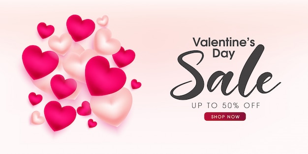 Valentine's day Sale banner 