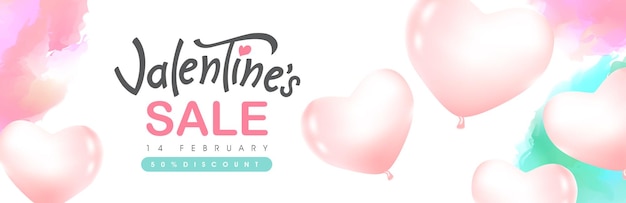 Valentine's day sale banner