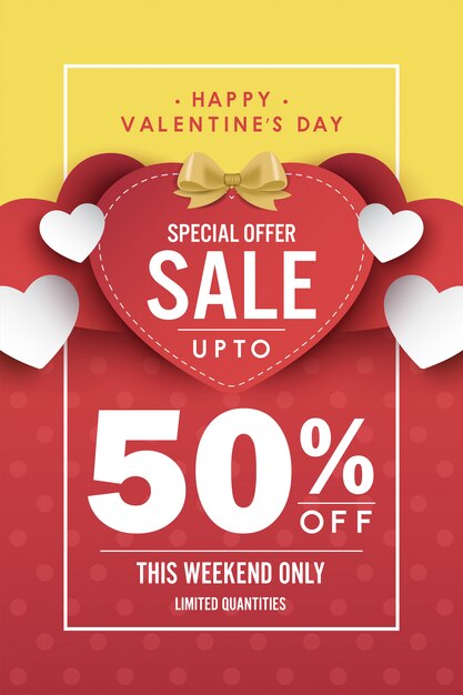 Valentine's day sale banner