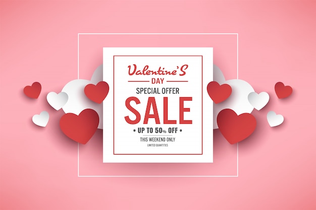 Valentine's day sale banner