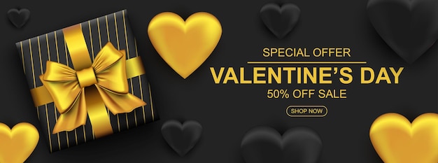 Valentine's day sale banner