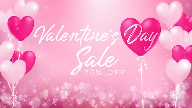 Valentine's day sale banner