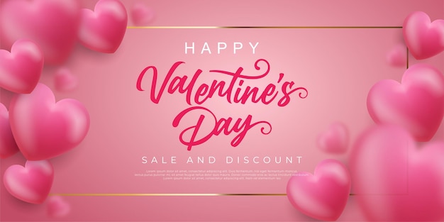 Valentine's day sale promotion banner for sales promotion