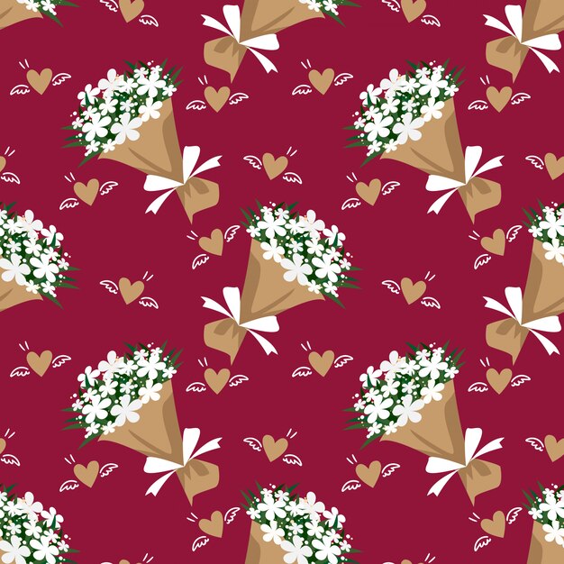 Vector valentine's day seamless pattern