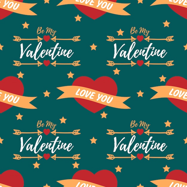 Valentine's day seamless pattern