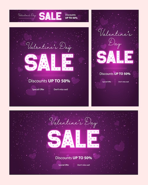 Valentine's Day Social Media Banners