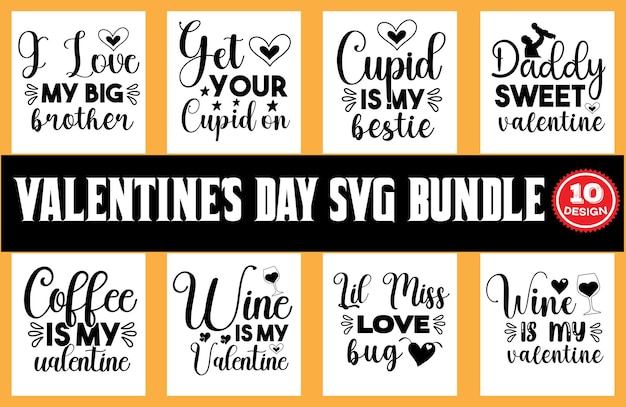 Valentine's day svg design bundle