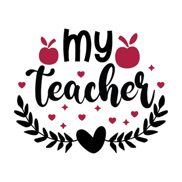 Valentine's Day Teacher SVG Design