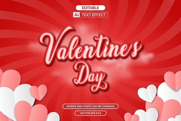 Valentine's day text effect