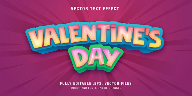 Valentine's day text style effect