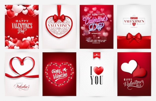 Vector valentine's day typographical background