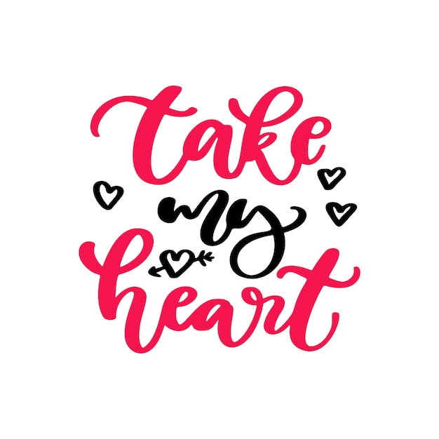 Valentine's Day vector lettering