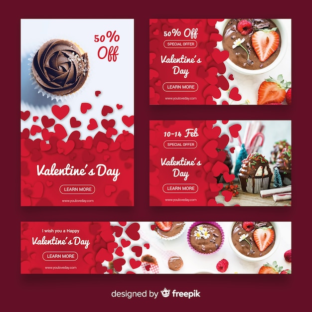 Valentine's day web banner collectio