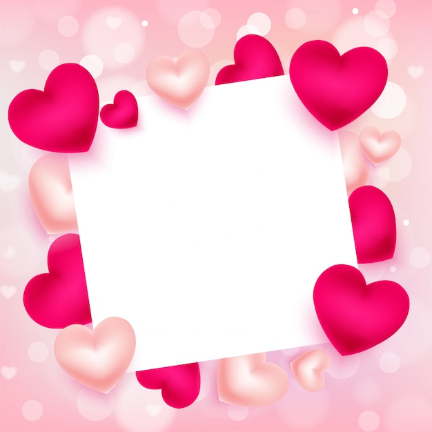 Vector valentine's day  with blank copyspace