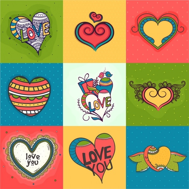 Vector valentine's designs collection