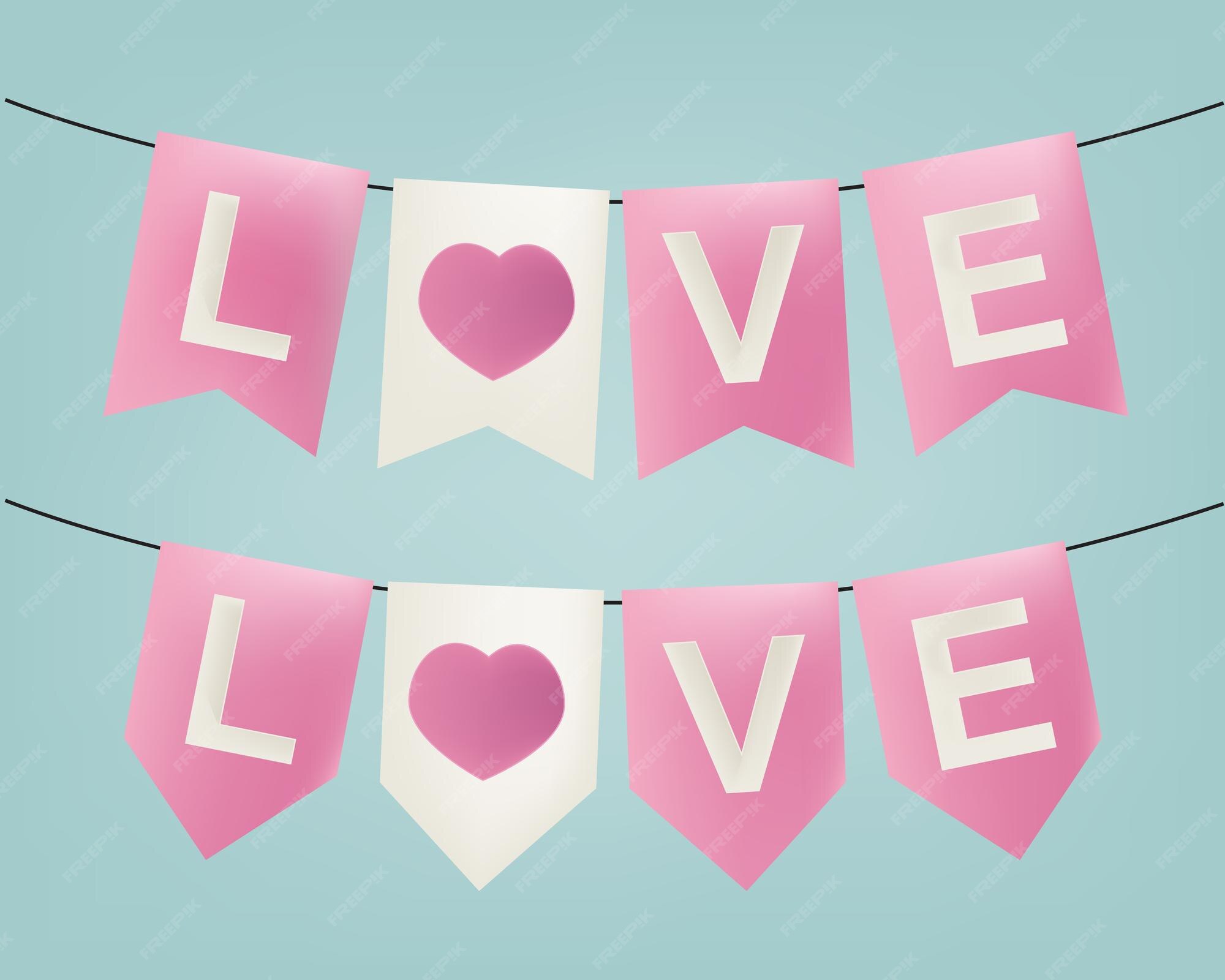 Premium Vector Valentine's love banner template background Premium Vector Valentine's love banner template background