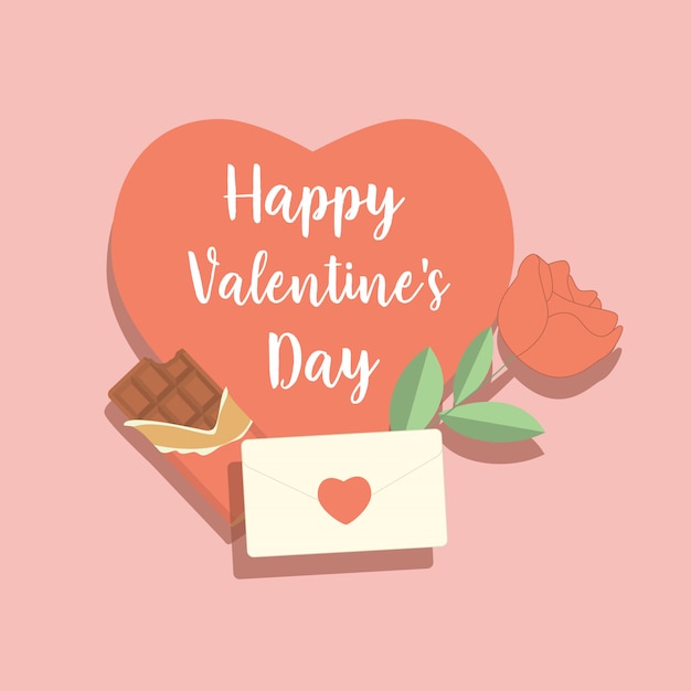 Vector valentine's package