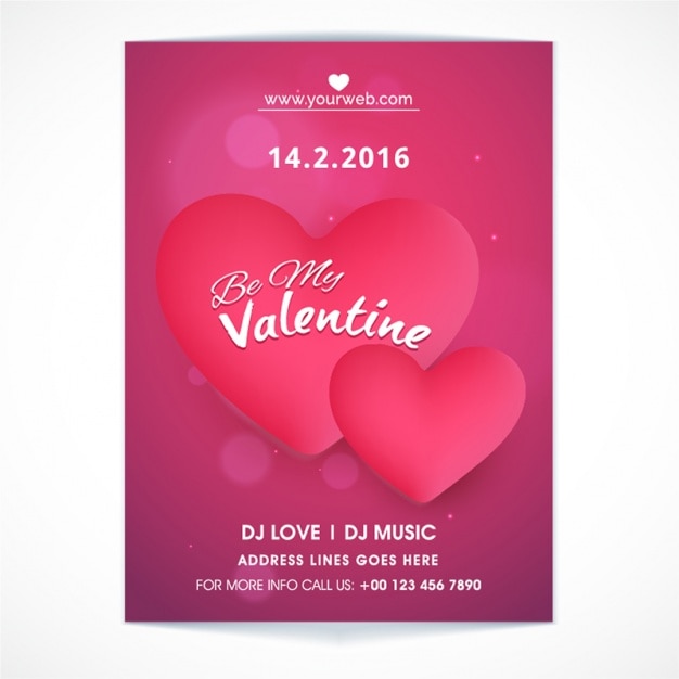 Vector valentine's party poster design